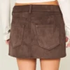 Lage taille mini-rok van imitatiesuède