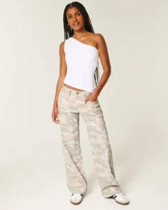 Lage taille Y2K camouflage baggy jeans