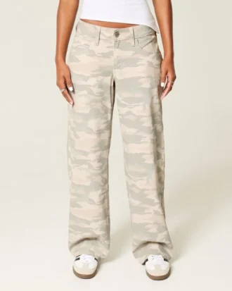 Lage taille Y2K camouflage baggy jeans