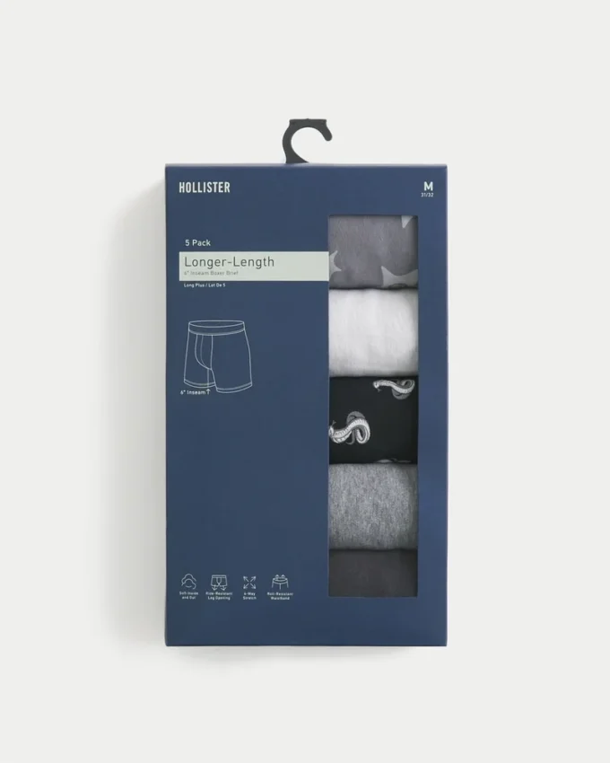 Lange boxershorts, 5 stuks