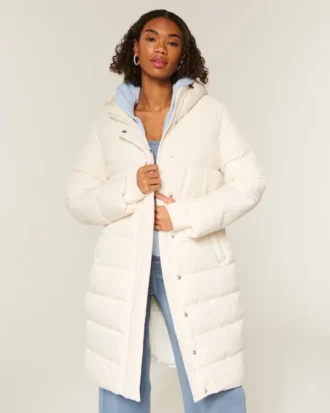 Lange pufferparka