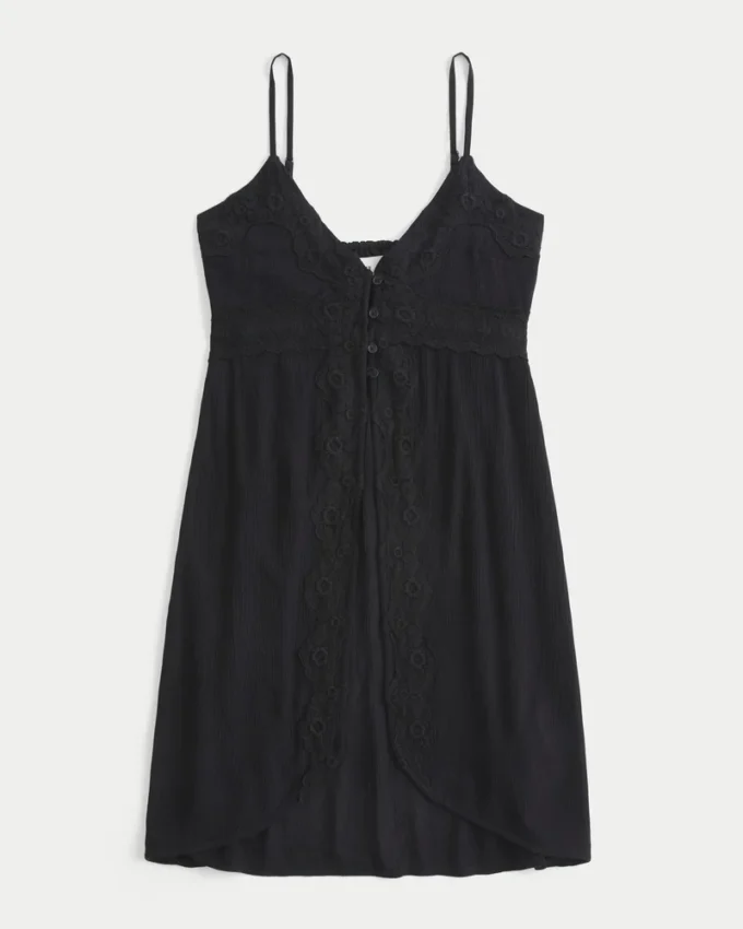 Lange tanktop met kanten details