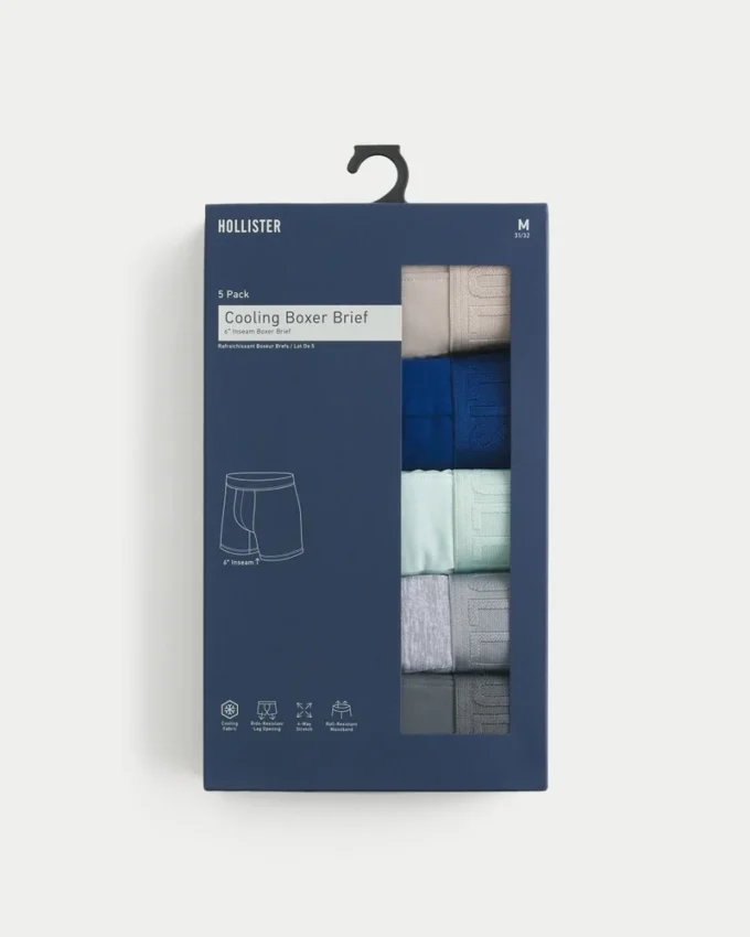 Langere verkoelende boxershorts, 5-pack