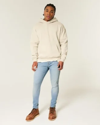 Lichtgewassen atletische skinny jeans