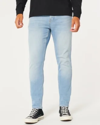 Lichtgewassen atletische skinny jeans