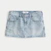 Lichtgewassen denim minirok