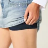 Lichtgewassen denim minirok met studs