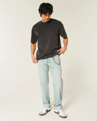 Lichtgewassen Downforce Racing Graphic Loose Jeans