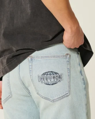 Lichtgewassen Downforce Racing Graphic Loose Jeans