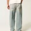 Lichtgewassen geborduurde Dice Skater Baggy Jeans Lichtgewassen geborduurde Dice Skater Baggy Jeans