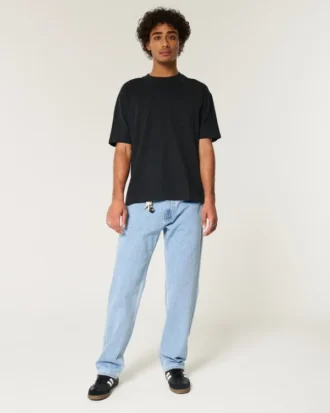 Lichtgewassen losse jeans