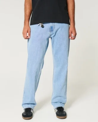 Lichtgewassen losse jeans