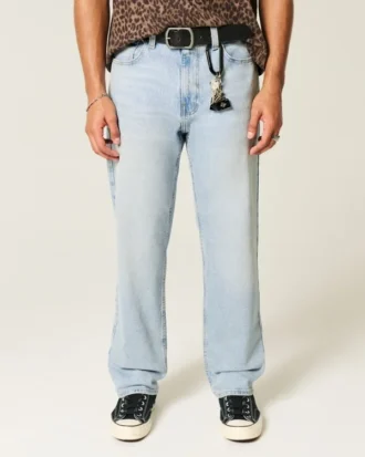 Lichtgewassen losse jeans