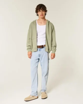 Lichtgewassen losse paintersjeans