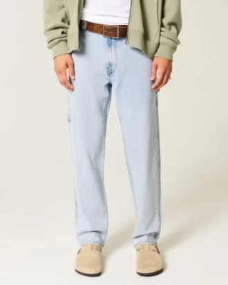 Lichtgewassen losse paintersjeans