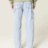 Lichtgewassen losse paintersjeans Lichtgewassen losse paintersjeans