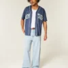 Lichtgewassen New York Graphic Super Baggy Jeans Lichtgewassen New York Graphic Super Baggy Jeans