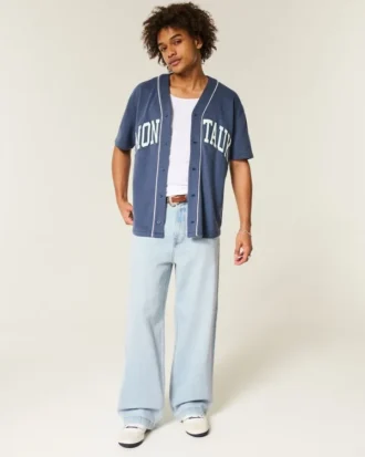 Lichtgewassen New York Graphic Super Baggy Jeans