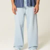 Lichtgewassen New York Graphic Super Baggy Jeans Lichtgewassen New York Graphic Super Baggy Jeans