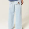 Lichtgewassen New York Graphic Super Baggy Jeans Lichtgewassen New York Graphic Super Baggy Jeans