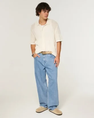 Lichtgewassen skaterbaggy jeans