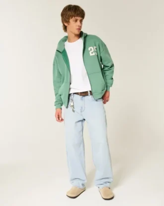 Lichtgewassen skaterbaggy jeans