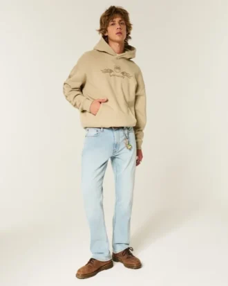 Lichtgewassen slim straight jeans