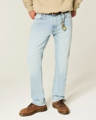 Lichtgewassen slim straight jeans