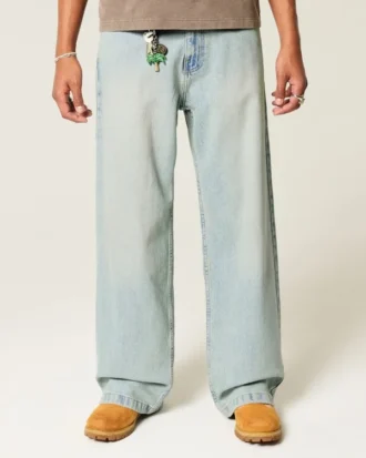 Lichtgewassen superbaggy jeans