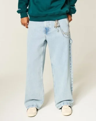 Lichtgewassen superbaggy schildersjeans Lichtgewassen superbaggy schildersjeans