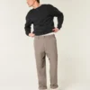 Linnenmix flexibele taille baggy broek