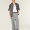 Linnenmix flexibele taille baggy broek