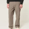 Linnenmix flexibele taille baggy broek