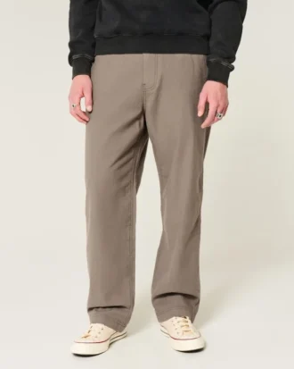 Linnenmix flexibele taille baggy broek