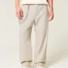 Linnenmix flexibele taille baggy broek Linnenmix flexibele taille baggy broek