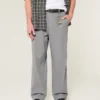 Linnenmix flexibele taille baggy broek