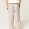 Linnenmix flexibele taille baggy broek Linnenmix flexibele taille baggy broek