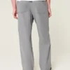 Linnenmix flexibele taille baggy broek
