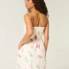 Linnenmix strapless mini-jurk Linnenmix strapless mini-jurk