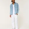 Losse broek van linnenmix