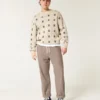 Losse broek van linnenmix