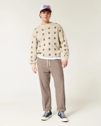 Losse broek van linnenmix