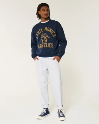 Losse broek van linnenmix