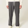 Losse broek van linnenmix