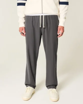 Losse broek van linnenmix