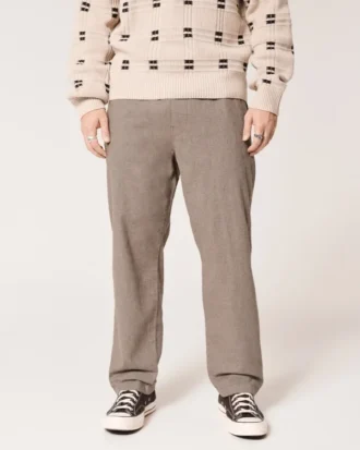 Losse broek van linnenmix