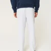 Losse broek van linnenmix