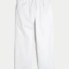 Losse broek van linnenmix