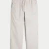 Losse broek van linnenmix
