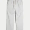 Losse broek van linnenmix